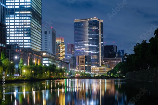 Fototapeta 東京 丸の内 東京ミッドタウン日比谷 夜景