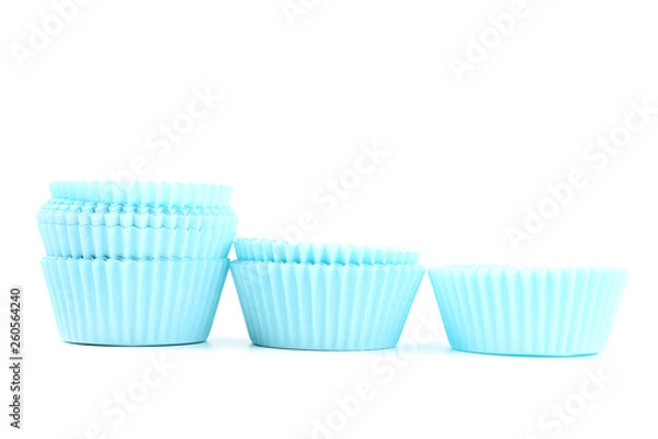 Fototapeta Cupcake cases isolated on white background
