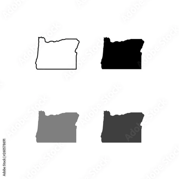 Obraz mapa stanu Oregon. ilustracji wektorowych