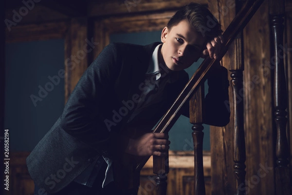 Obraz pensive stylish guy