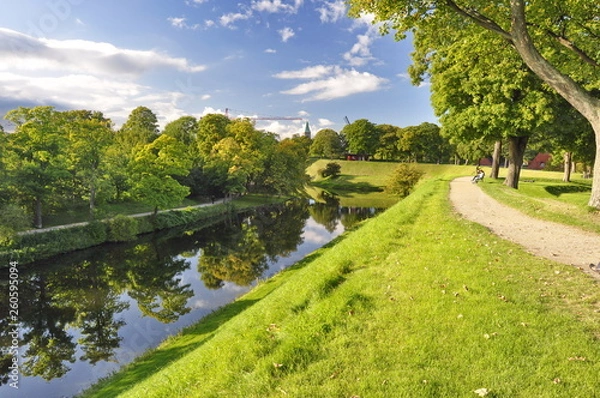 Obraz Pond in a park in Copenhagen, Denmark