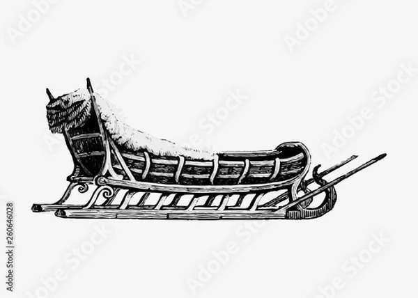 Fototapeta Sleigh vintage style