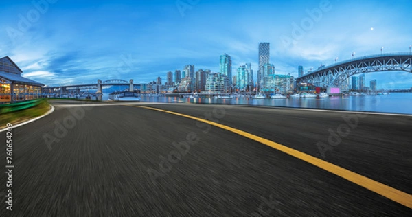 Fototapeta empty highway at night