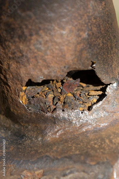 Fototapeta rusted pipe hole