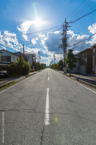 Fototapeta 軽井沢　夏の散歩道