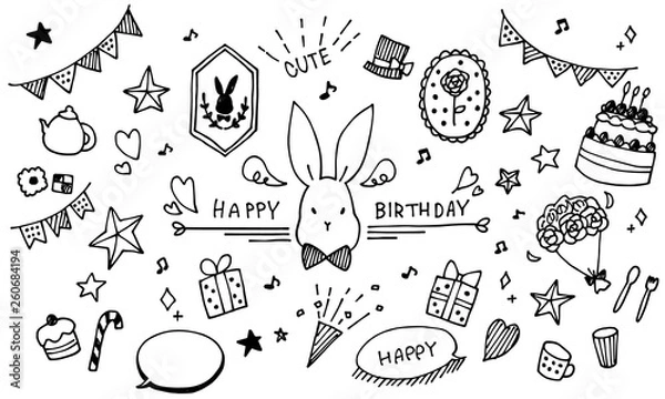 Fototapeta バースデーアイテム