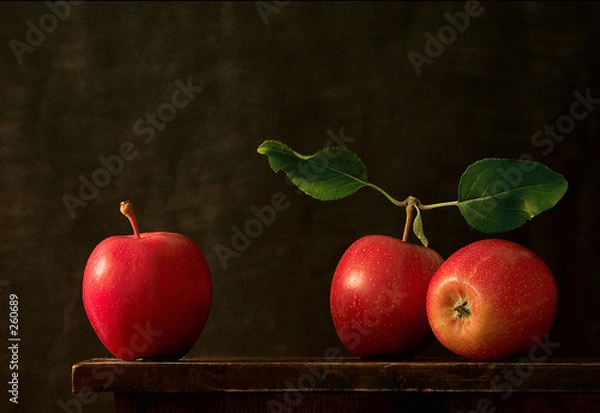 Obraz trzy jabłka