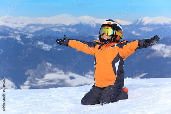 Obraz Young Boy Skier