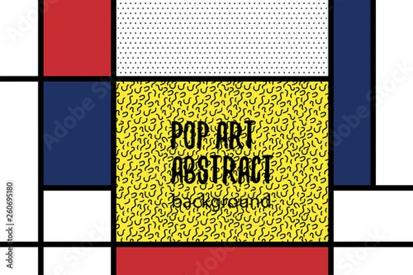 Fototapeta Pop art geometry mondrian style line back