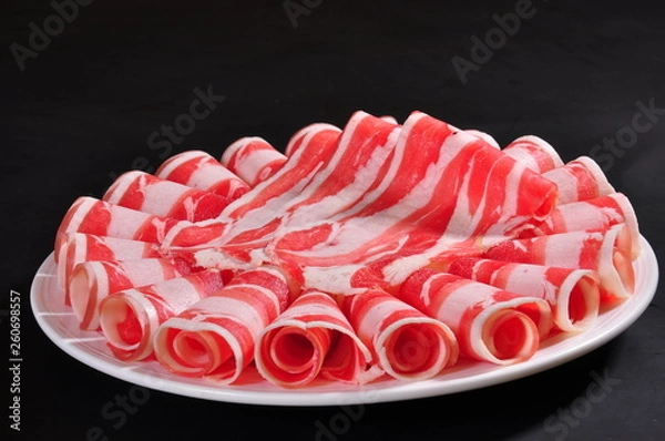 Fototapeta slices of ham