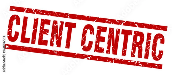 Fototapeta square grunge red client centric stamp