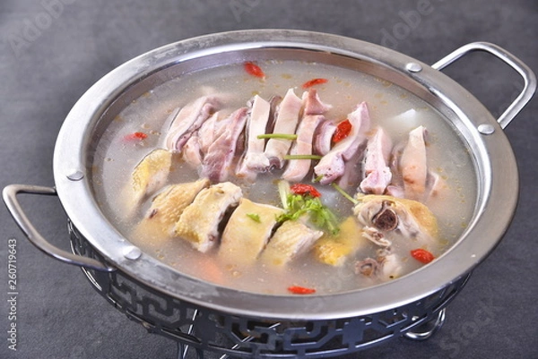 Fototapeta chicken with vegetables