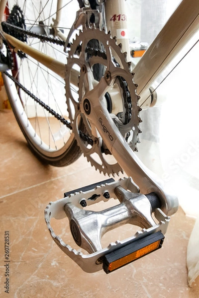 Obraz old retro bicycle detail