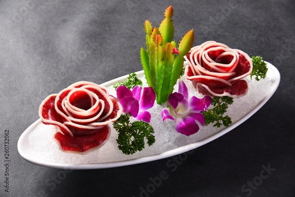 Fototapeta salad on a plate