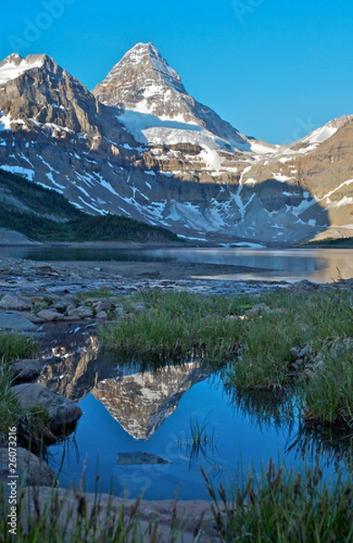 Obraz Mount Assiniboine with reflection, Canadian Rockies
