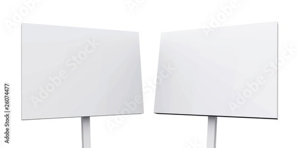 Obraz 2x puste znaki - białe gratis