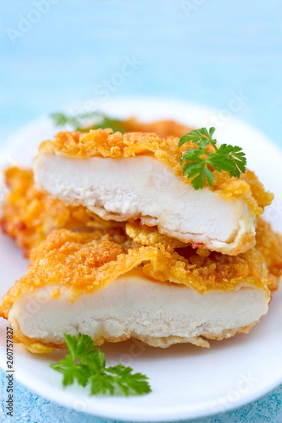 Obraz Hähnchenbrust in Cornflakes-Kruste	