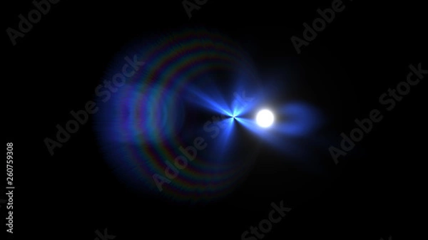 Obraz blue lens flare