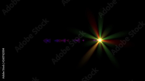 Obraz green lens flare