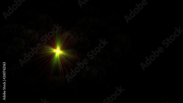 Obraz green lens flare