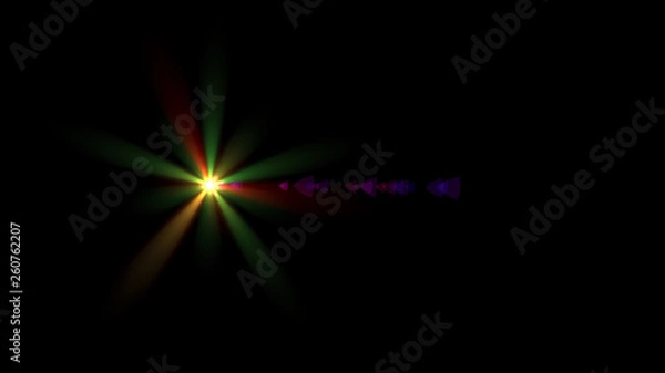 Obraz green lens flare