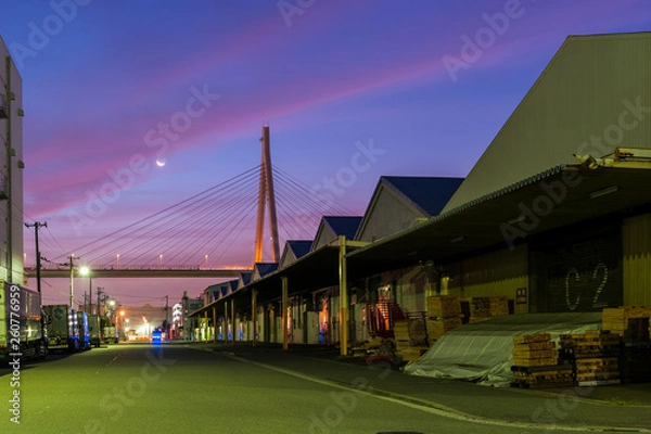 Obraz ドラマチックな朝焼けのユニバーサルシティ #2