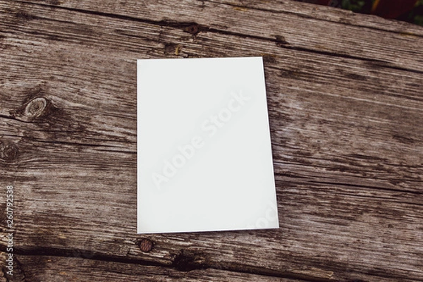 Obraz Mock up card, post card or advertising leaflet of standard A5 size