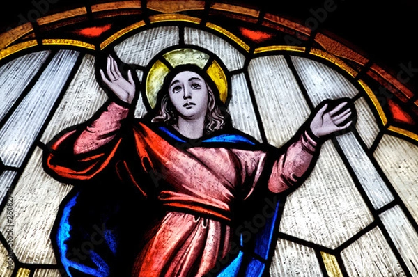 Obraz Stained glass Saint Mary