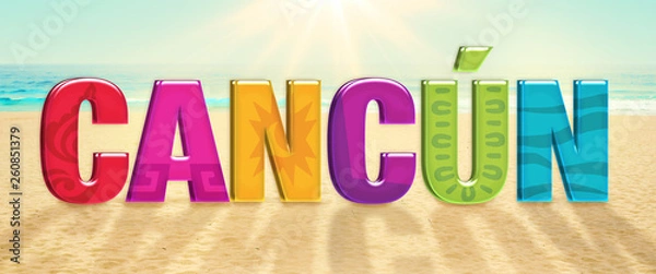 Obraz Cancun Logo Background