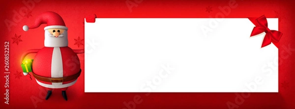 Obraz Christmas Banner Santa