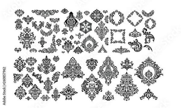 Obraz Oriental vector damask patterns for greeting cards and wedding invitations.