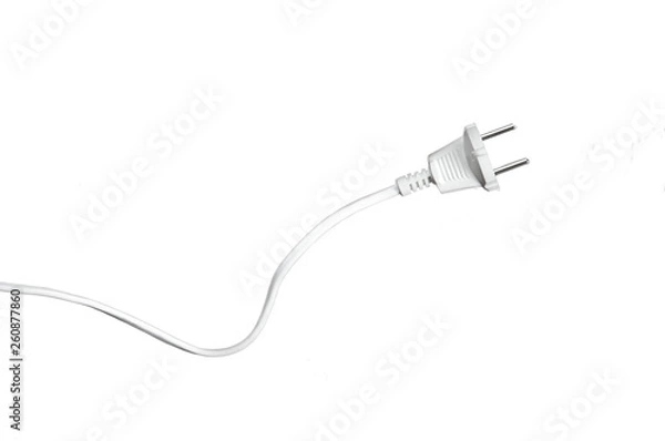 Fototapeta plug on white background