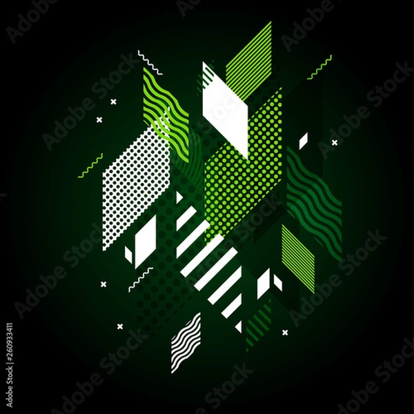 Fototapeta Abstract art background with geometric elements
