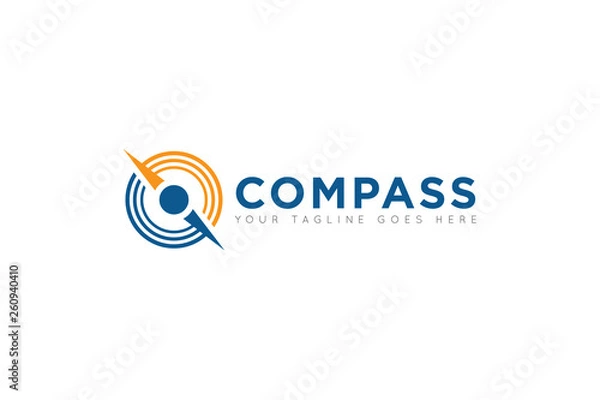 Obraz compass logo and icon vector illustration design template