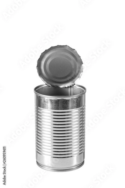 Obraz can opened on white background with clipping path