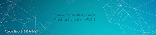 Fototapeta Graphic lines and dots modern creative vector background