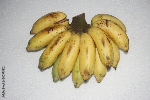 Fototapeta fresh fruit of banana in white background