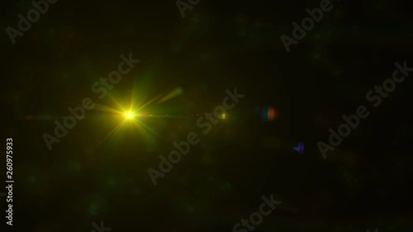 Obraz yellow lens flare
