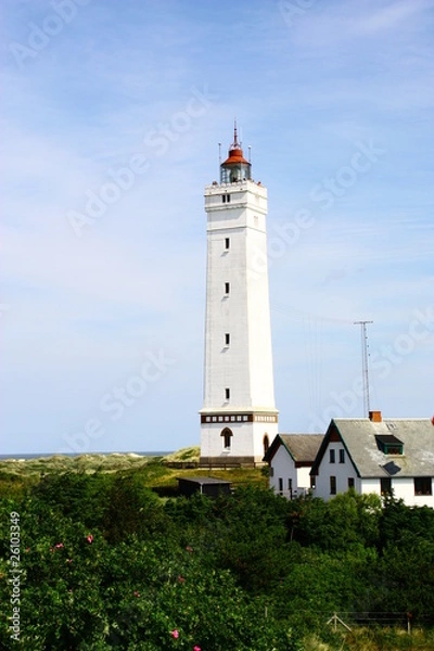 Fototapeta Leuchtturm von Blavand in Dänemark