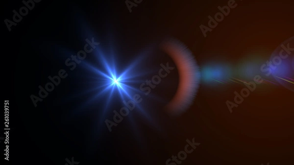 Obraz blue lens flare