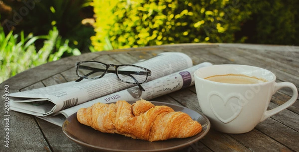 Obraz Coffee and newspapers