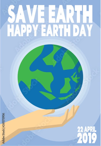 Obraz earth day greeting card
