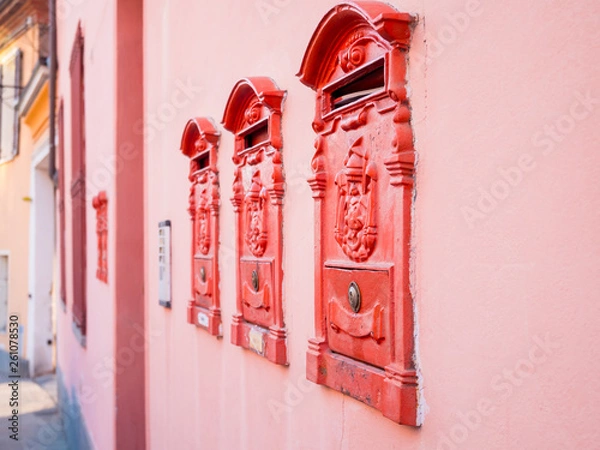 Fototapeta Red mailboxes