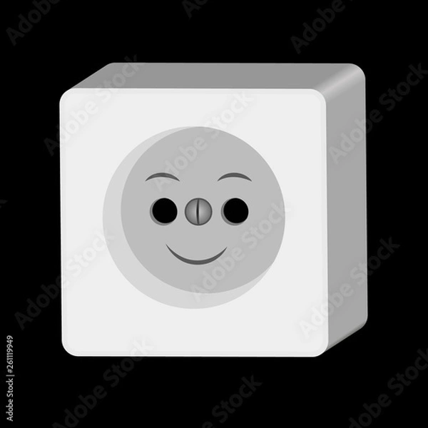 Fototapeta Socket Smile Vector Illustration