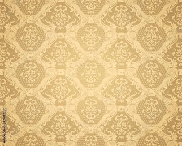 Fototapeta Brown Seamless wallpaper pattern