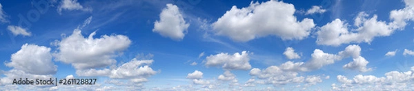 Obraz Panorama - Blue sky and white clouds