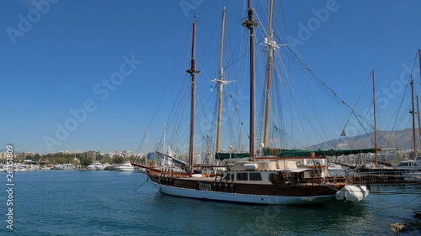 Obraz Old style Sailing ship. Greece