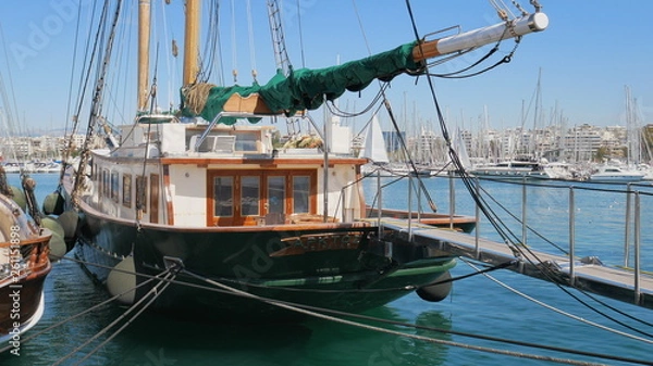 Obraz Old style Sailing ship. Greece