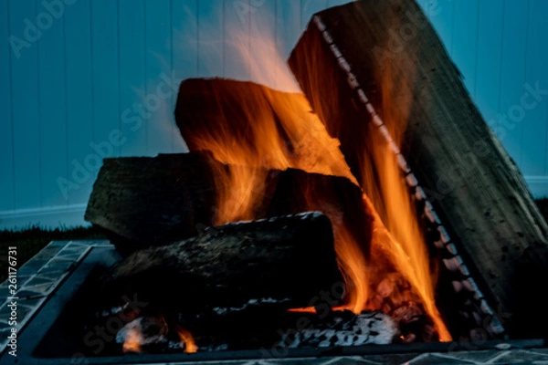 Fototapeta long exposure fire