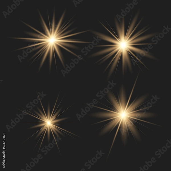 Obraz Gold glow light effect.